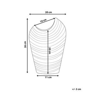 Beliani Vase décoratif en Grès Moderne ECETRA  