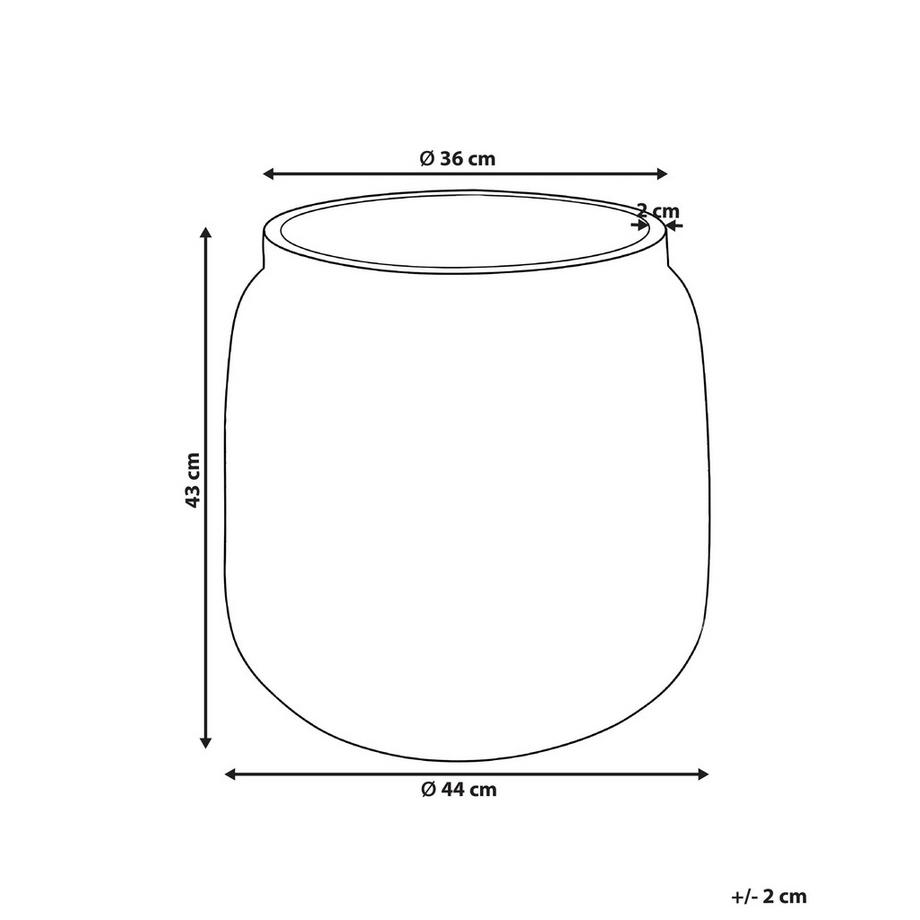 Beliani Vaso per piante en Fibra d'argilla Moderno ARGOSTOLI  