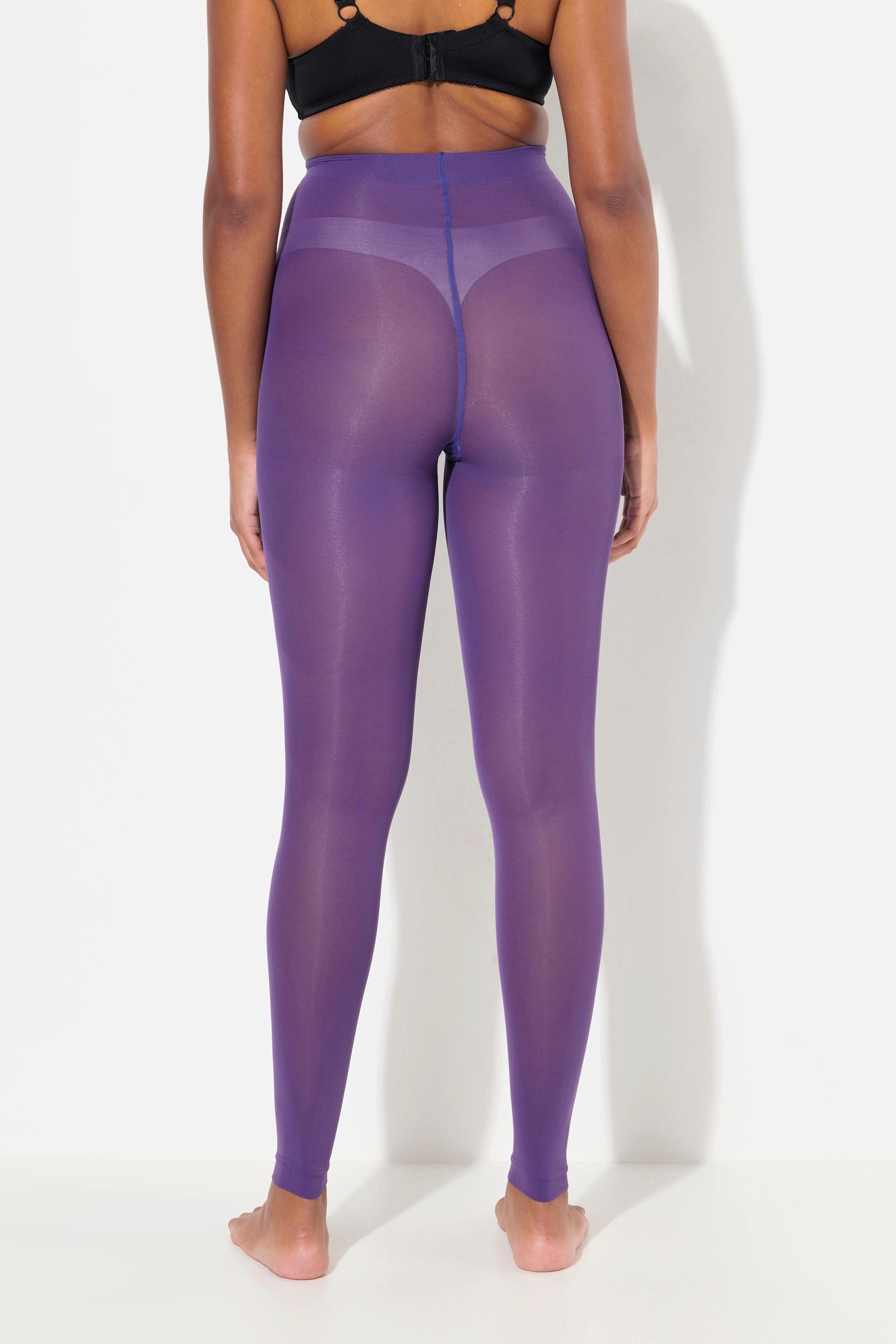 Ulla Popken  Legging-collant à coutures plates, 60 deniers 