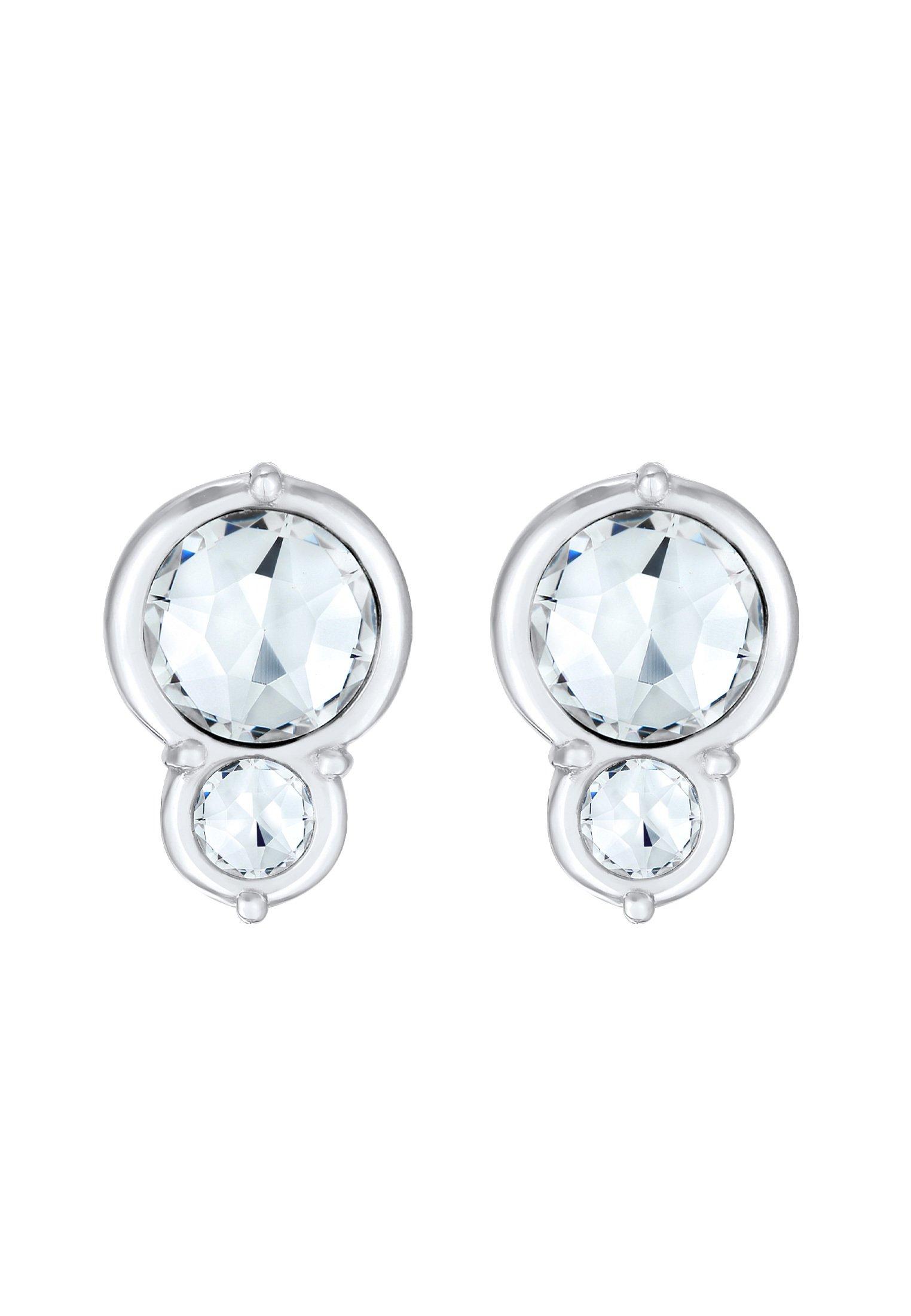 Elli  Boucles d'Oreilles Femmes Clous D'oreilles Ronds Élégants Avec Cristal 