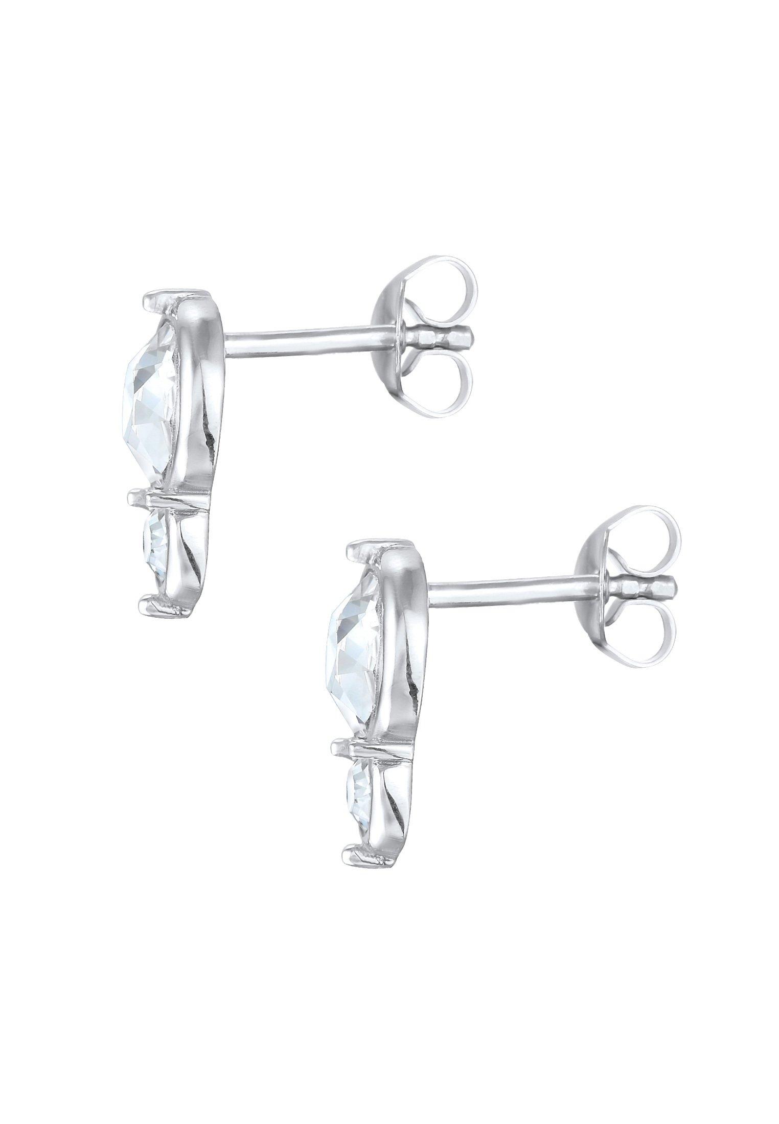 Elli  Boucles d'Oreilles Femmes Clous D'oreilles Ronds Élégants Avec Cristal 