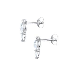 Elli  Boucles d'Oreilles Femmes Clous D'oreilles Ronds Élégants Avec Cristal 