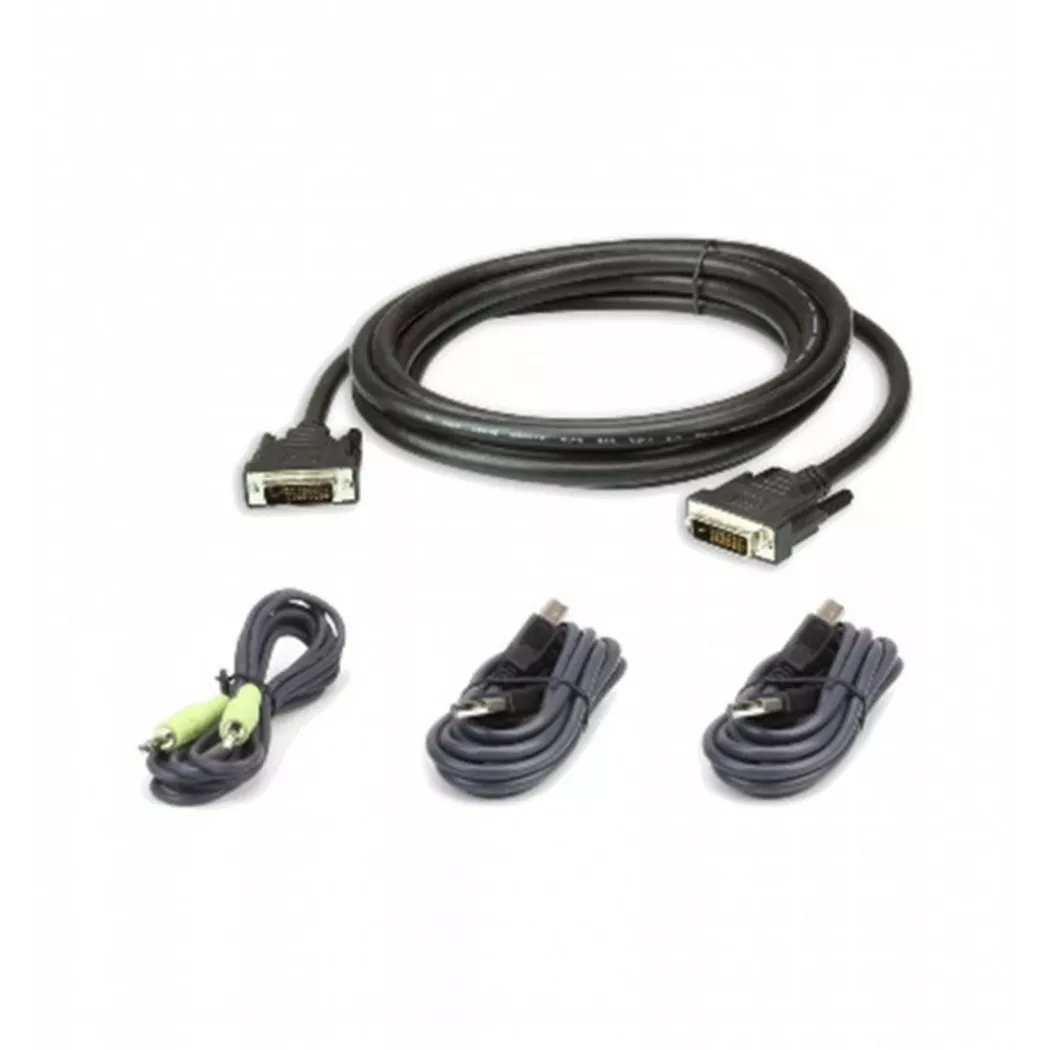 ATEN - 2L-7D03UDX4 USB DVI-D Dual Link Secure KVM Kabel Set 3M