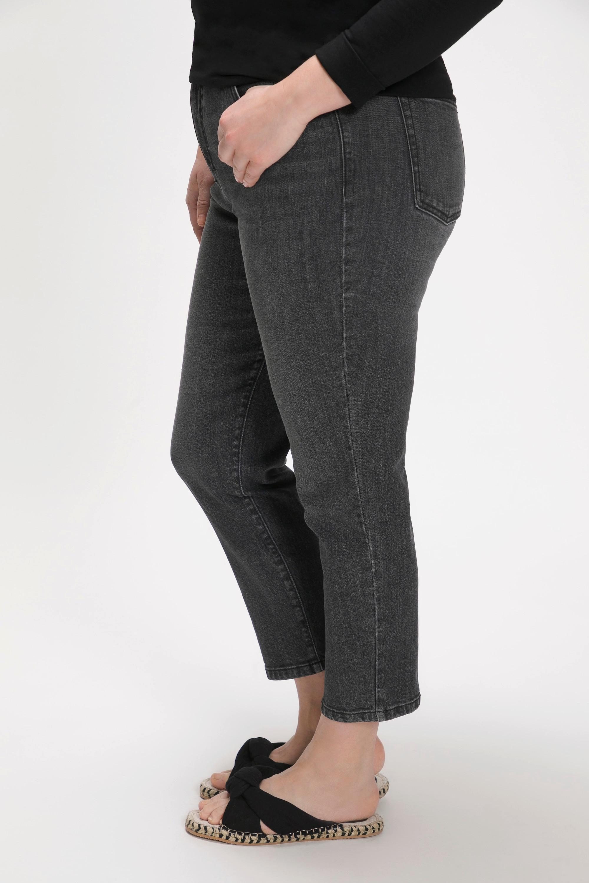 Ulla Popken  Mom jeans con taglio a cinque tasche e cintura comfort 