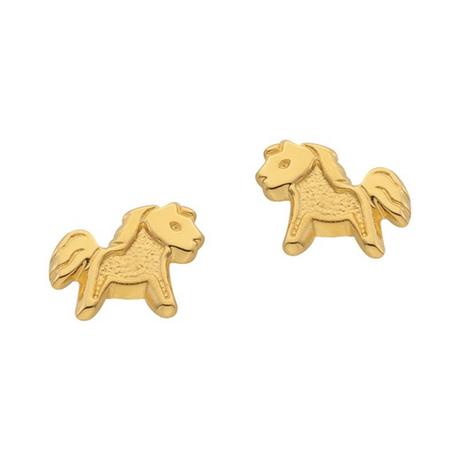 MUAU Schmuck  Ohrstecker Gelbgold 750, 7x8mm 