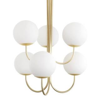 La Redoute Intérieurs Suspension laiton et verre opaline  