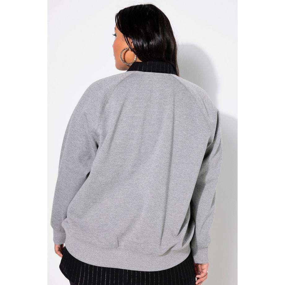 Studio Untold Oversized Glitzereffekt Melange Sweatshirt  