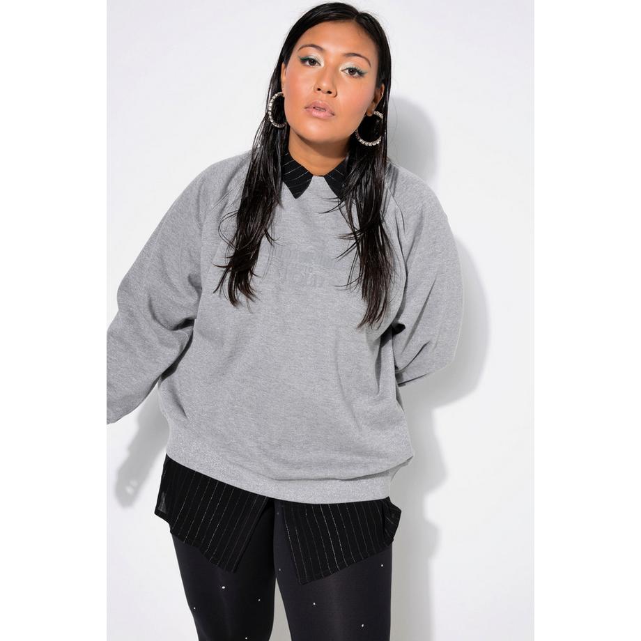 Studio Untold Oversized Glitzereffekt Melange Sweatshirt  