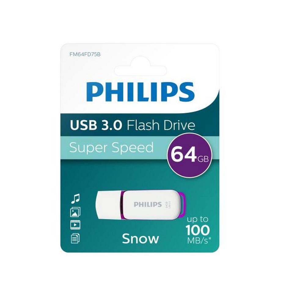 PHILIPS  Snow Edition 64 GB USB 3.0 Flash-Laufwerke Lila 