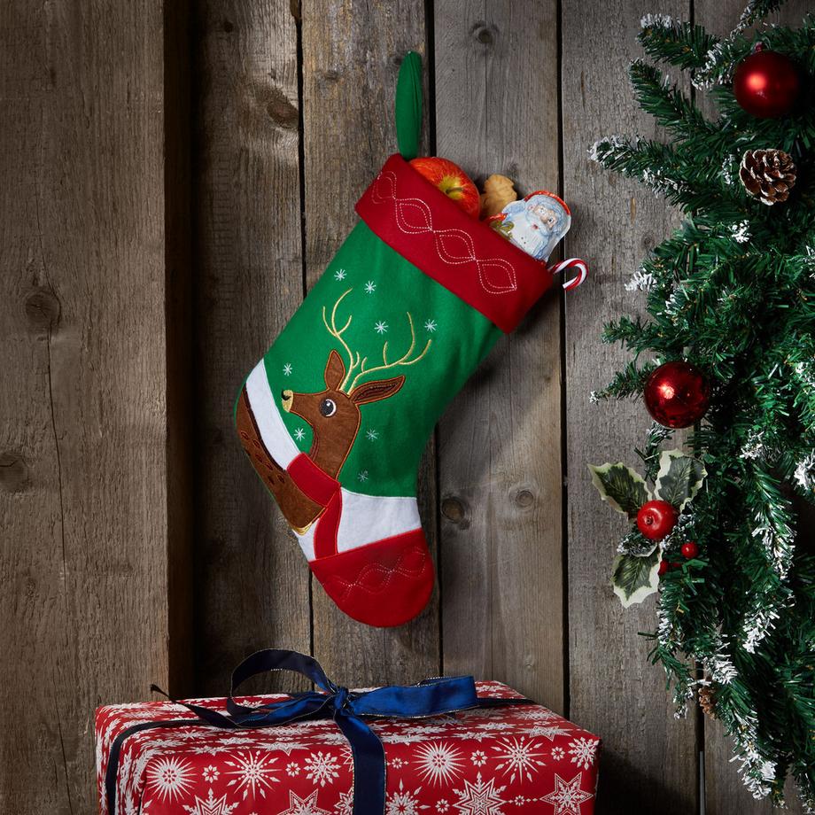 Tectake  Stivale di San Nicolò con motivo di cervo 