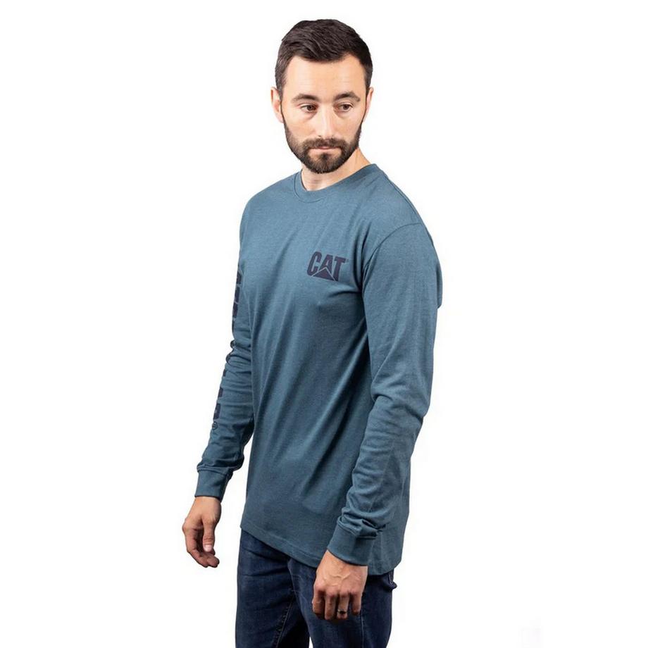 Caterpillar Trademark Banner T-Shirt Maniche Lunghe  