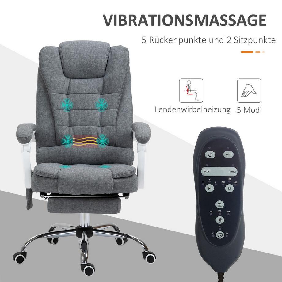 Vinsetto  Bürostuhl mit Massagefunktion 