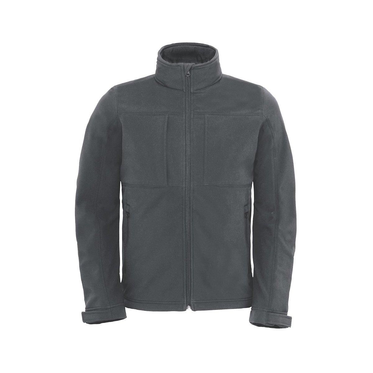 B and C Giacca Softshell con Cappuccio Fodera in Pile  