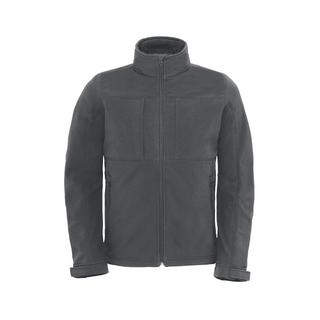 B and C Giacca Softshell con Cappuccio Fodera in Pile  