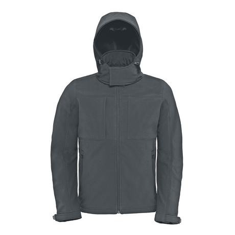 B and C Softshell Jacke mit Kapuze Fleece Innenfutter  