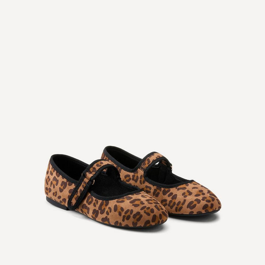 Spangenballerinas mit Leopardenmuster