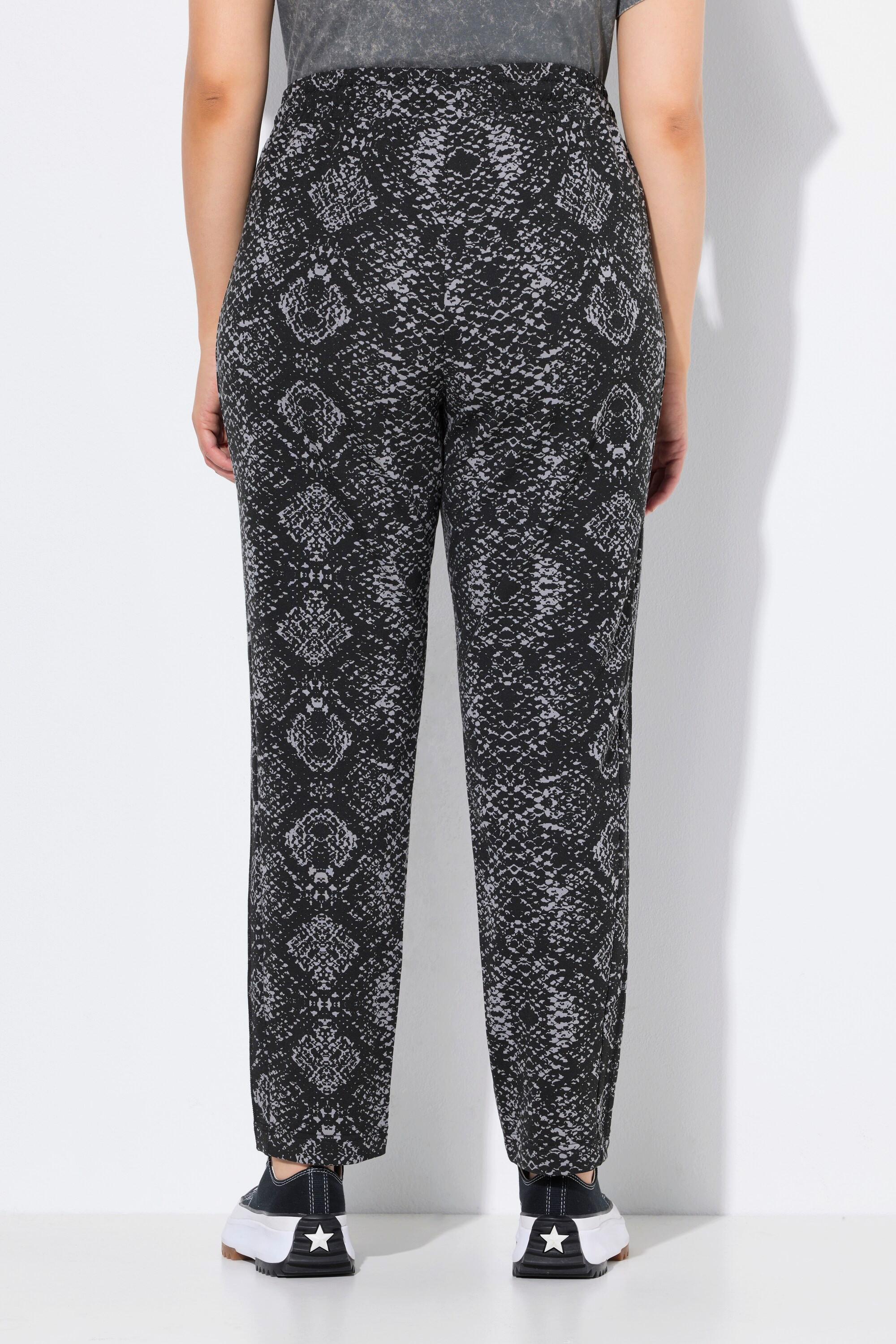 Ulla Popken Jogginghose Schlangenmuster Elastikbund  