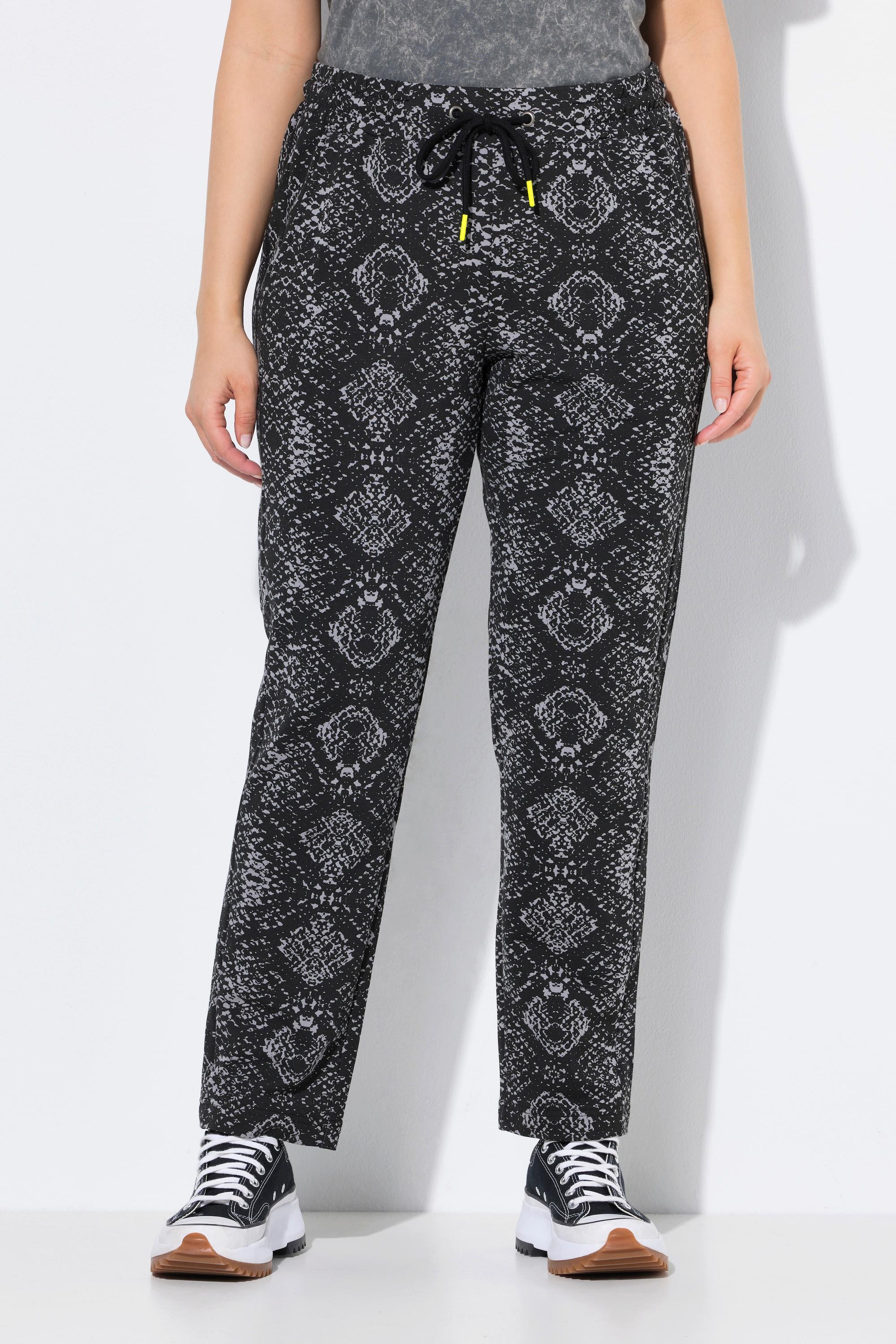 Ulla Popken Jogginghose Schlangenmuster Elastikbund  