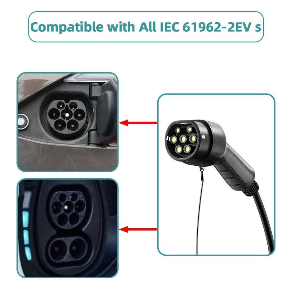 JATRHG  JATRHG EV-Ladekabel 7,2 kW 32 A  einphasig  10 Meter  Elektrofahrzeug und wiederaufladbarer Hybrid von Typ 2 zu Typ 2 
