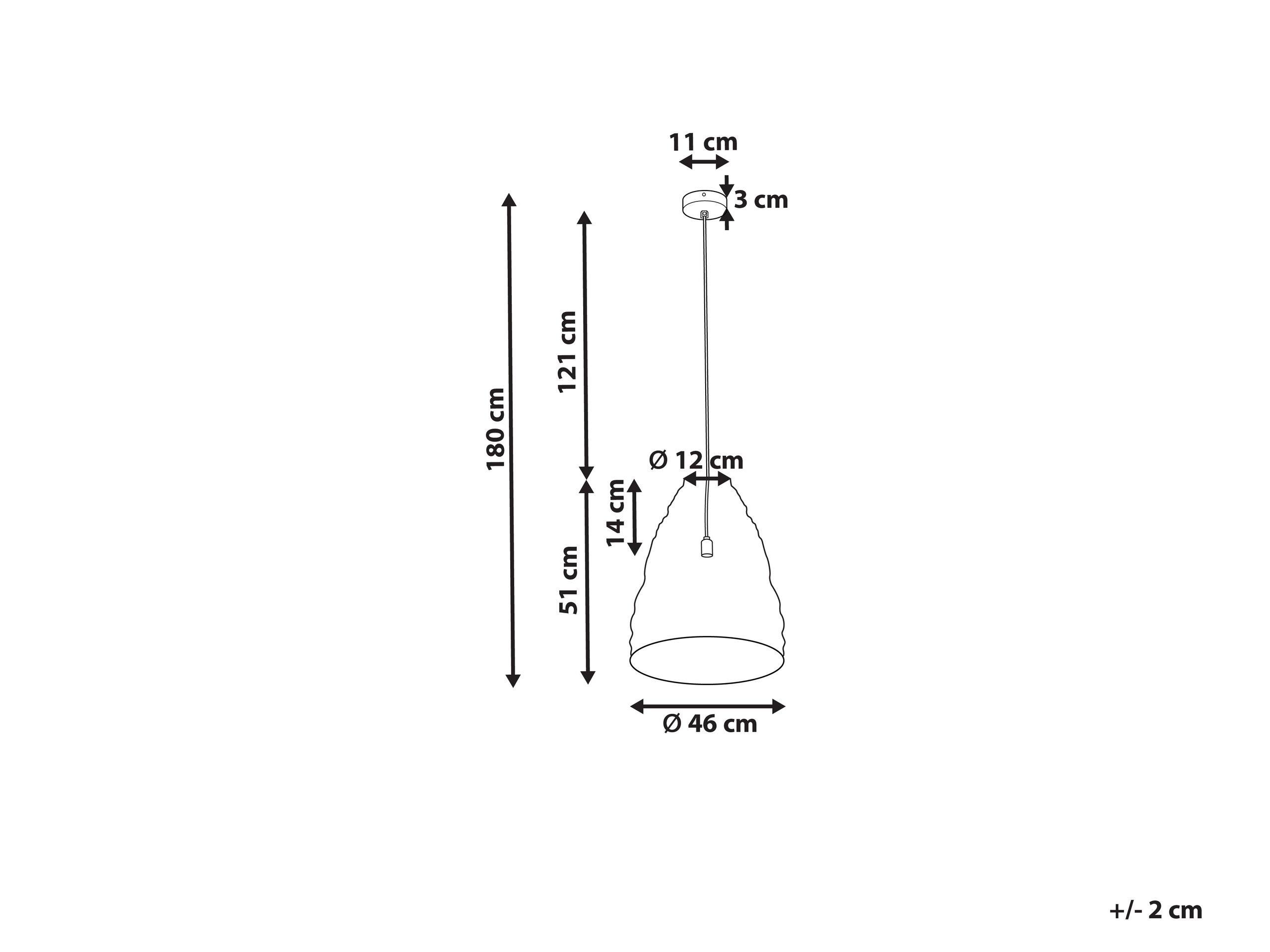 Beliani Lampe suspension en Métal Moderne PARBATI  