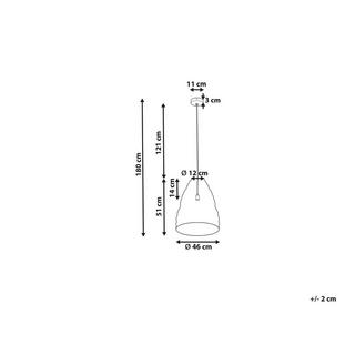 Beliani Lampe suspension en Métal Moderne PARBATI  