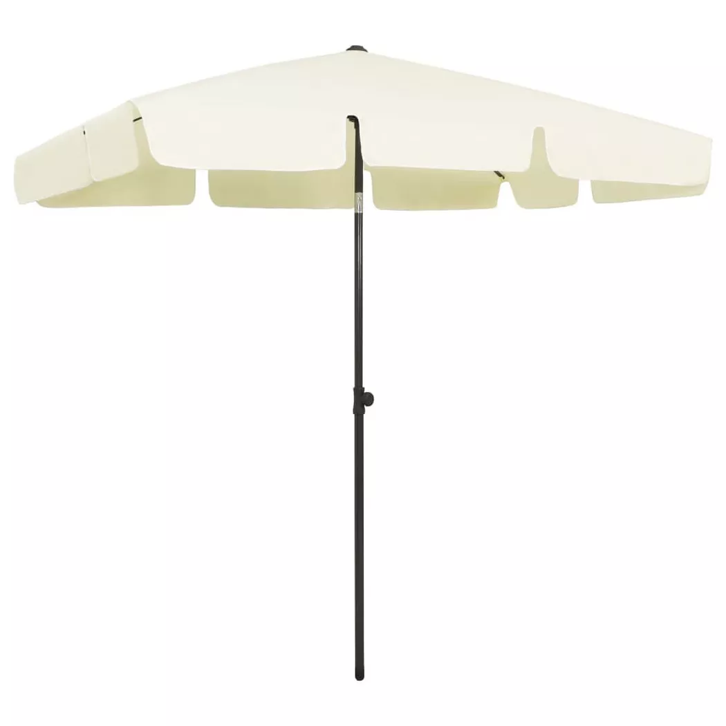 Ombrellone Da Spiaggia Giallo Sabbia 200x125 Cm - Vidaxl
