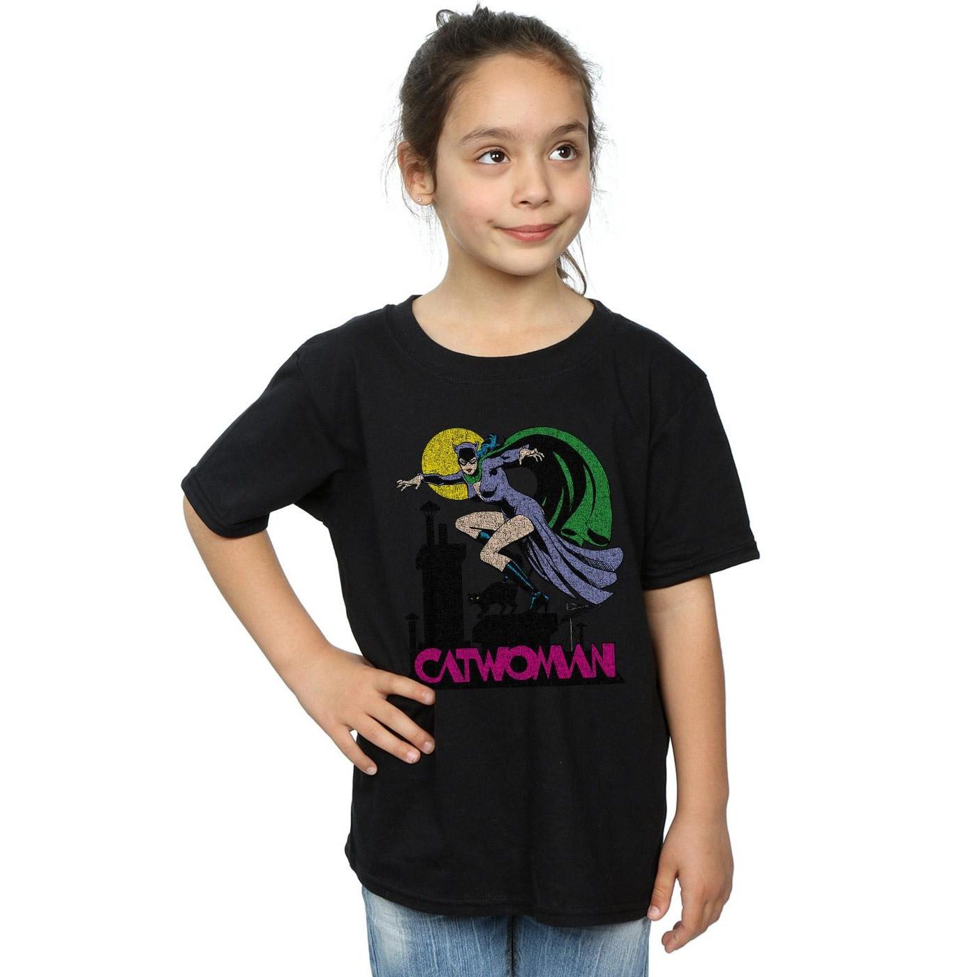 DC COMICS  Tshirt CATWOMAN CRACKLE LOGO 