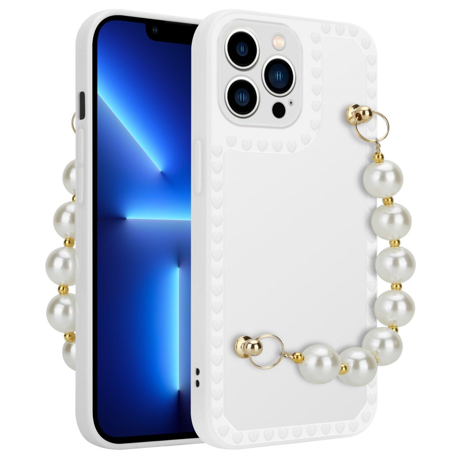 Cadorabo  Housse compatible avec Apple iPhone 13 PRO MAX - Coque de protection en silicone TPU flexible avec chaîne de poignet 