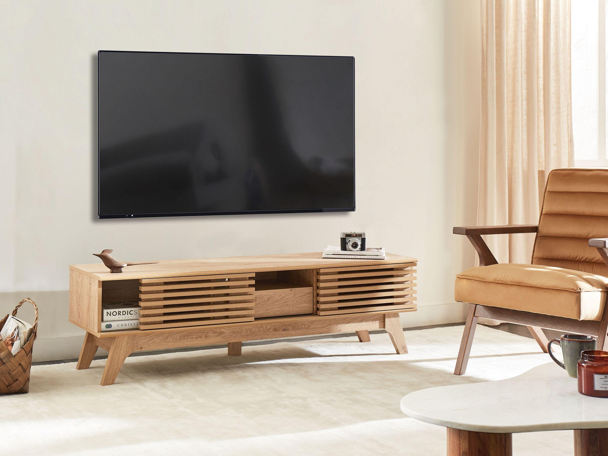 Beliani TV-Möbel aus Faserplatte Modern DETROIT II  