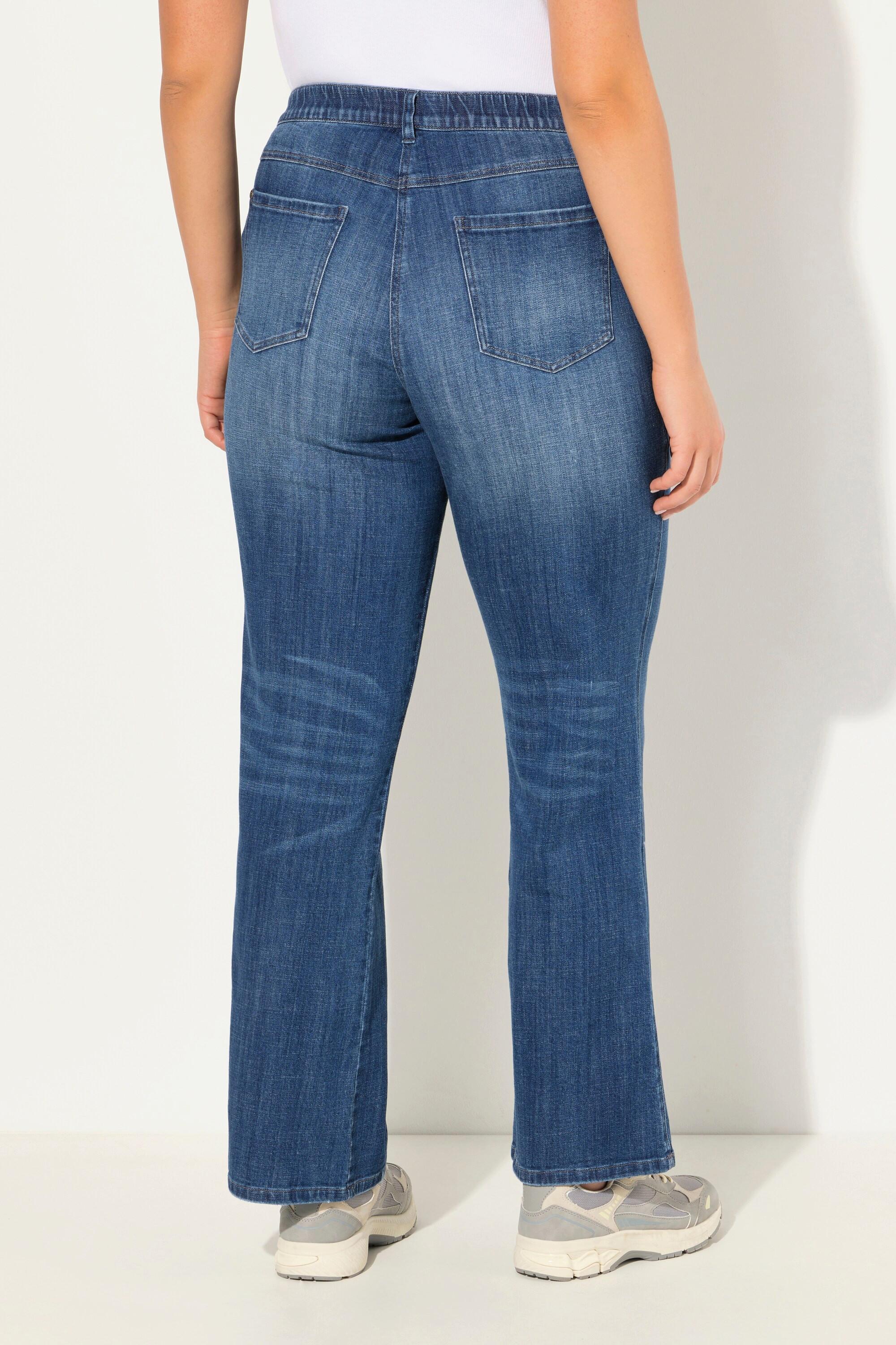 Ulla Popken  Jeans modello Mary con taglio della gamba dritto e comoda elasticizzazione 