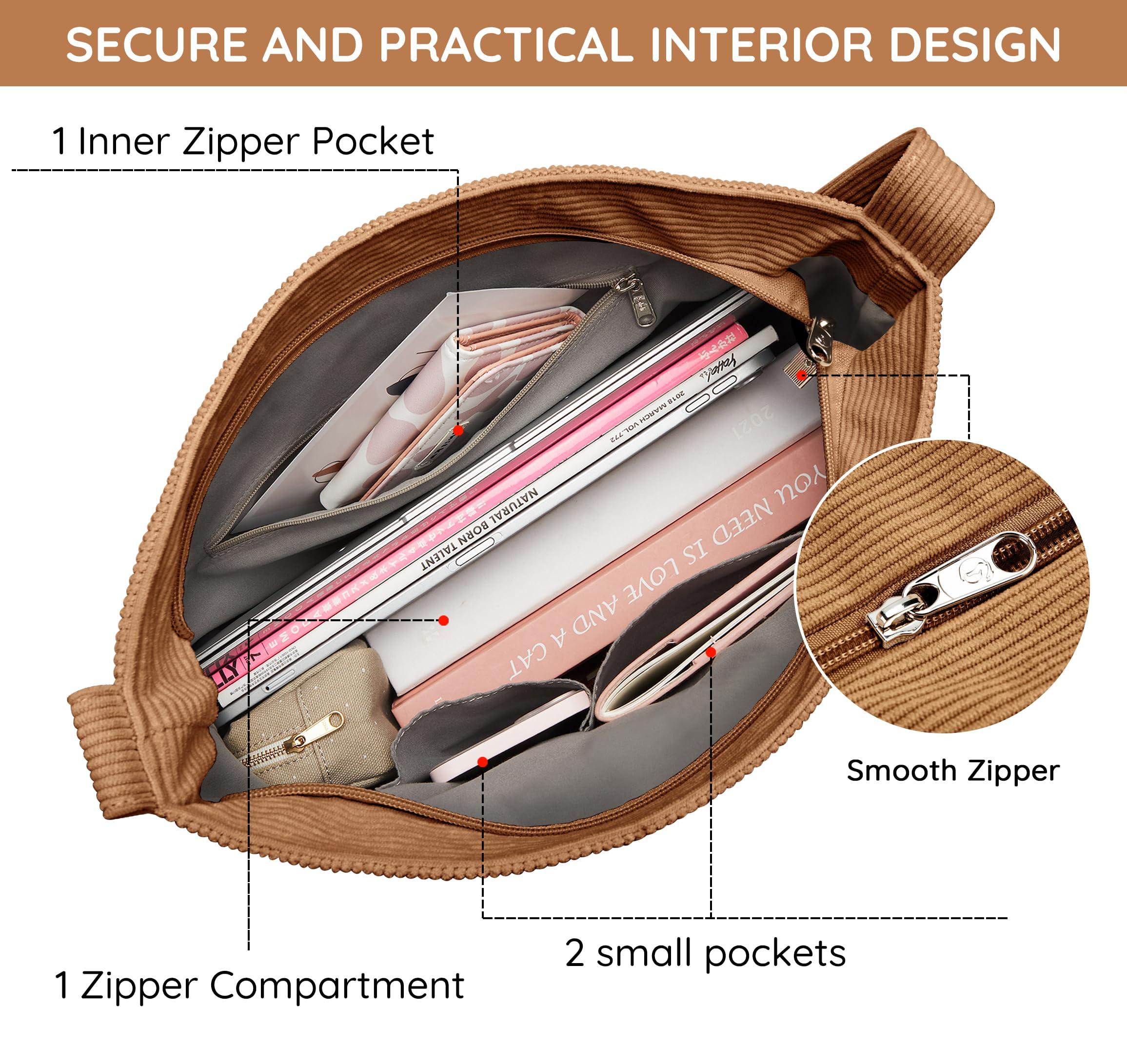 Only-bags.store Kordtasche Umhängetasche mit Reißverschluss Wasserdichter Shopper  