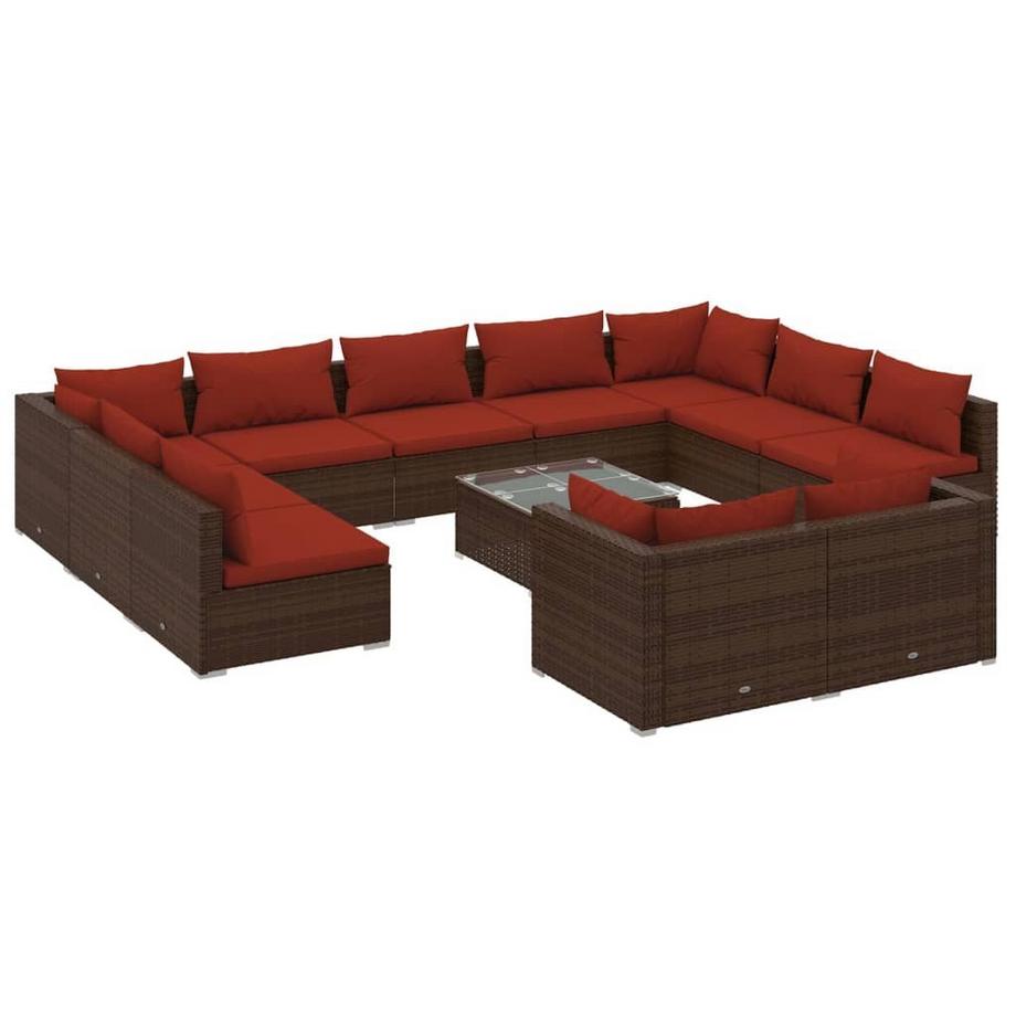 set lounge giardino Polirattan
