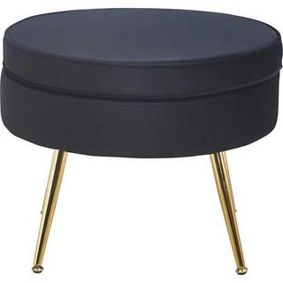 mutoni Pouf in velluto nero  