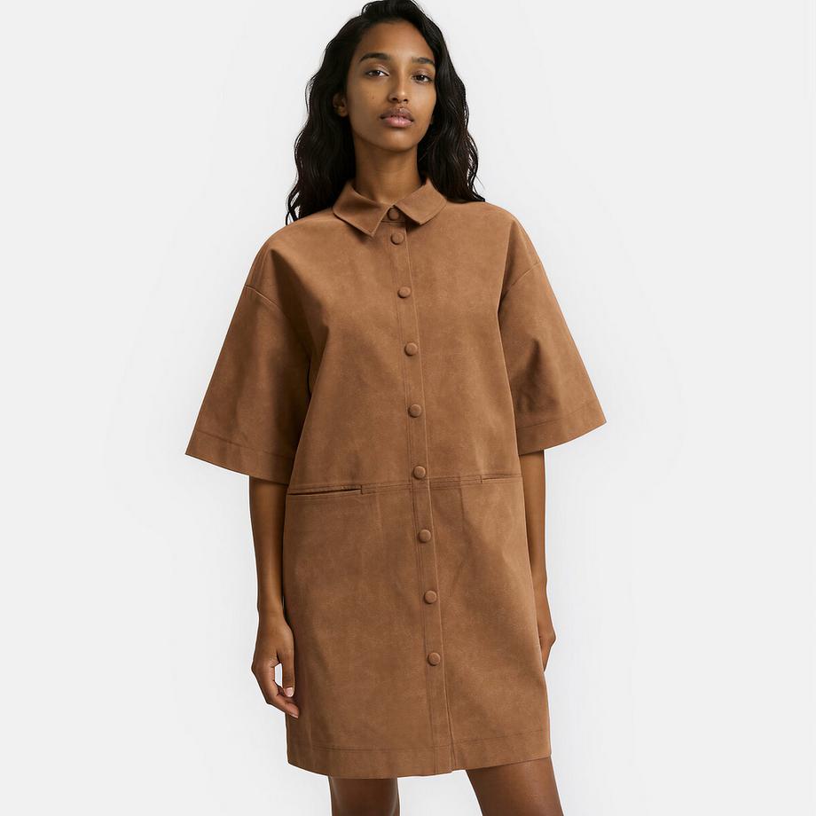 Robe ample courte en suédine