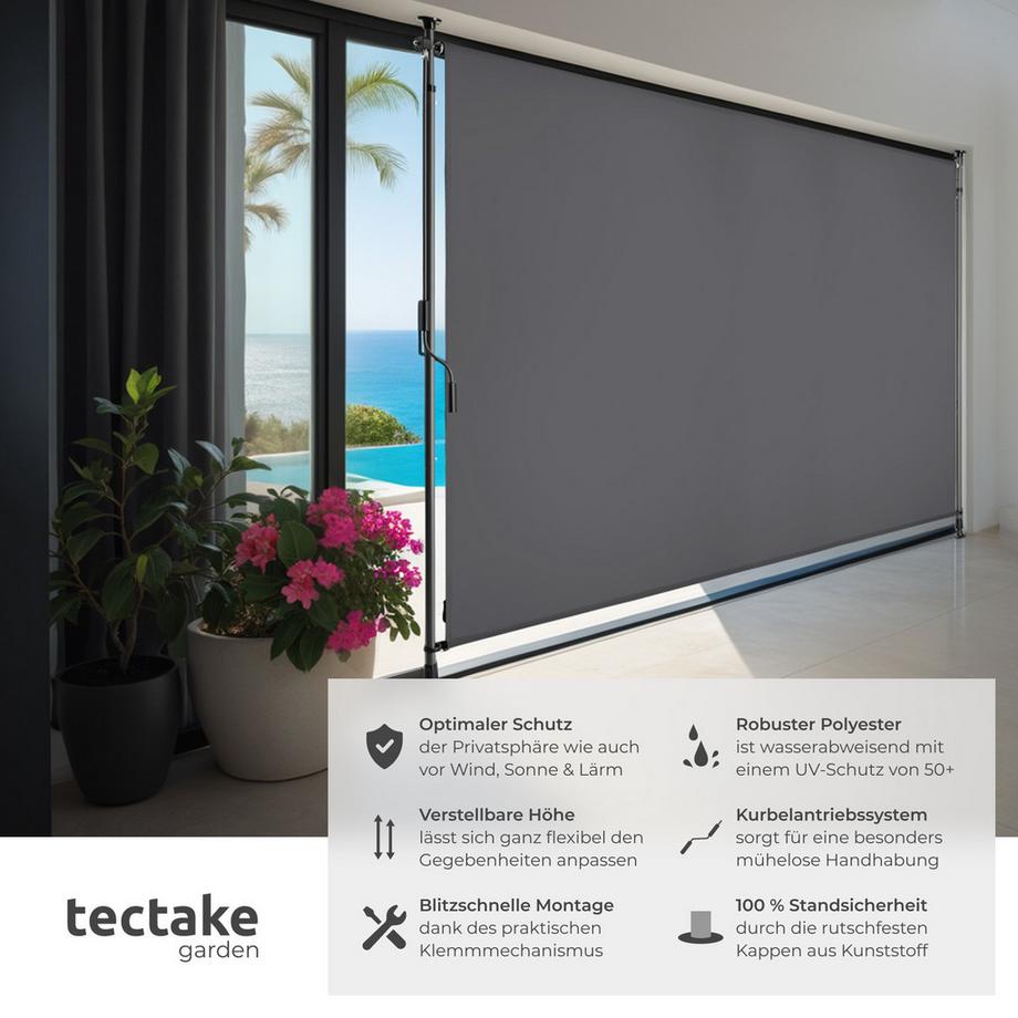 Tectake Tenda da sole a morsetto Taija Varie misure  