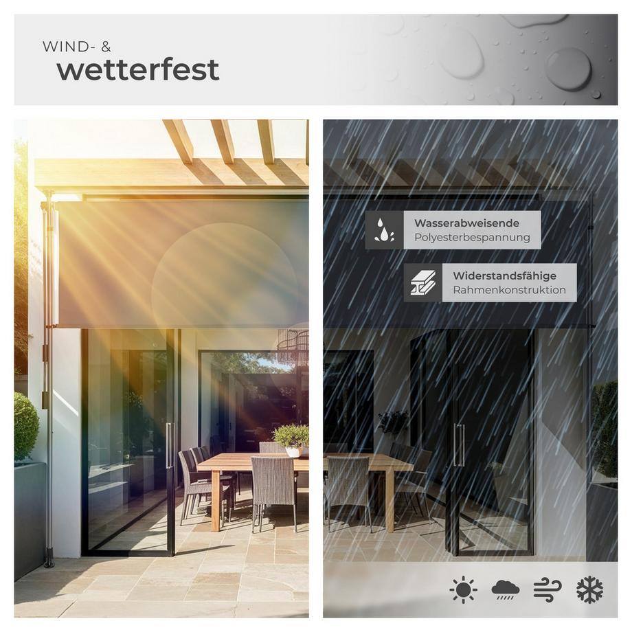 Tectake Tenda da sole a morsetto Taija Varie misure  