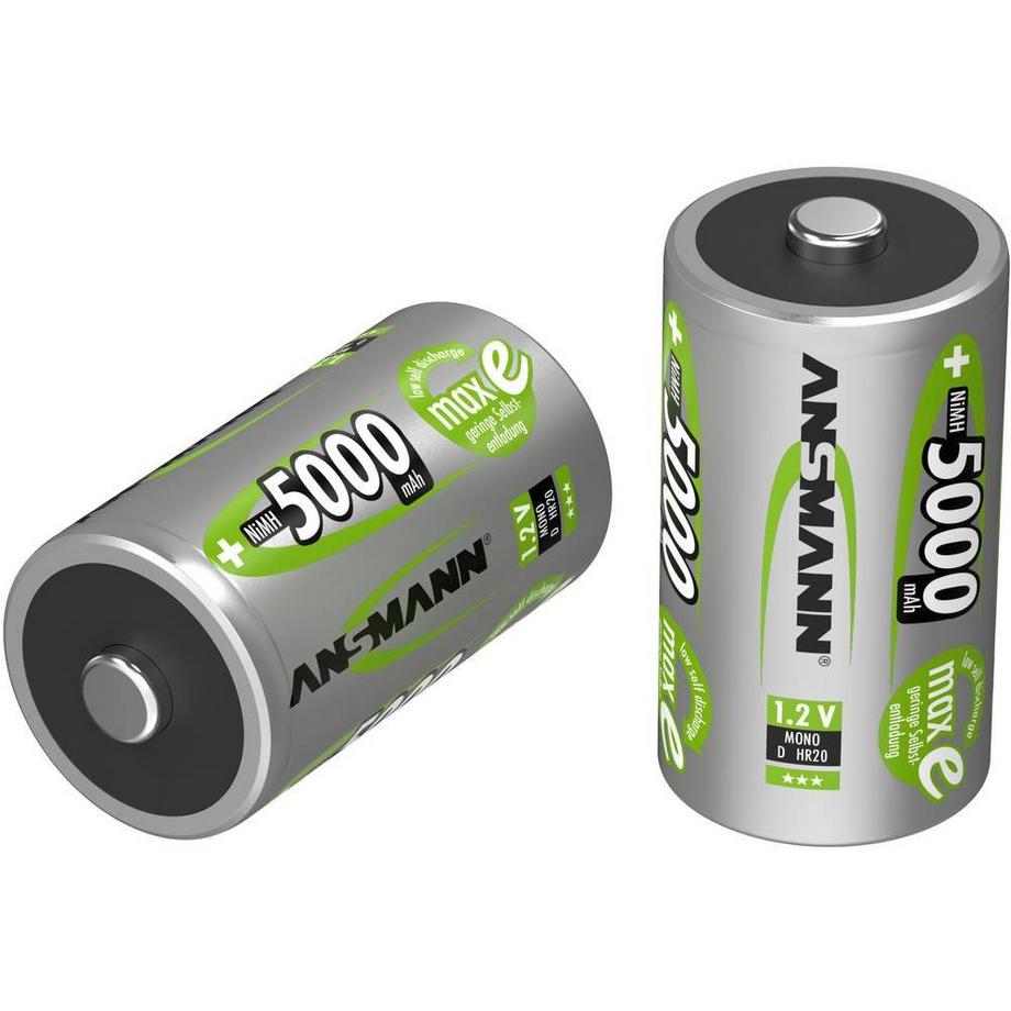 ANSMANN  maxE HR20 Batteria ricaricabile Torcia (D) NiMH 5000 mAh 1.2 V 2 pz. 