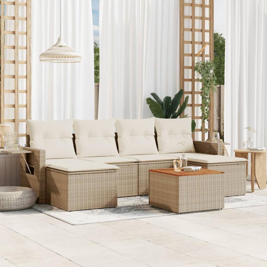 VidaXL Ensemble de canapés de jardin rotin synthétique  