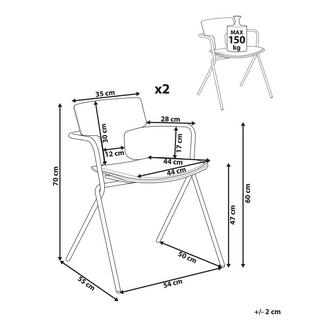 Beliani Lot de 2 chaises en Polypropylène Moderne MANSON  