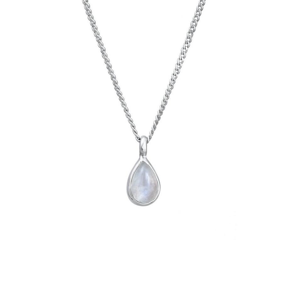 Halskette Tropfen Mondstein Elegant 925 Silber