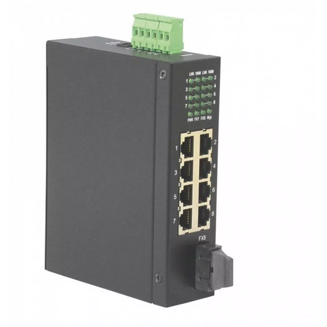 ROLINE Industrie Switch 7x RJ-45, 1x SC, unmanaged
