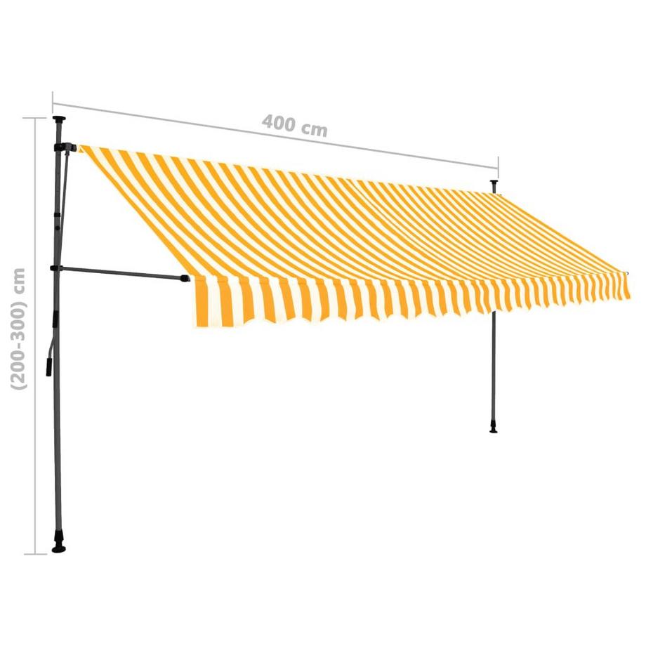 VidaXL Auvent rétractable tissu  