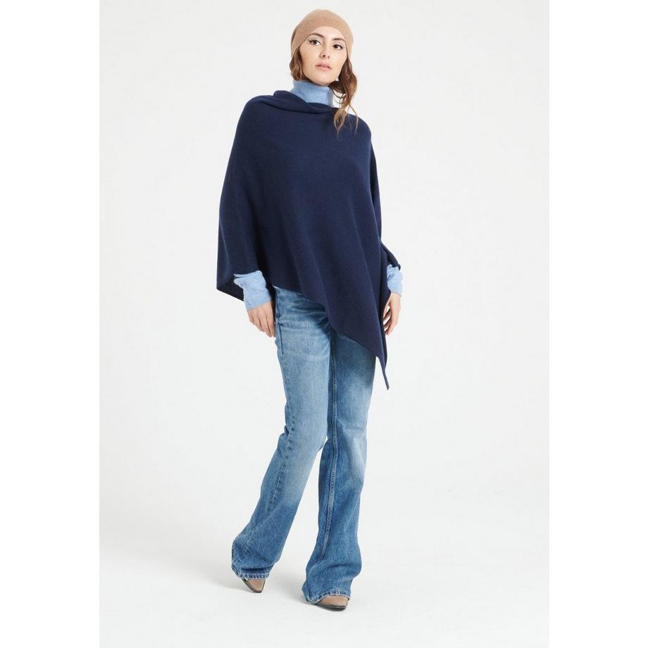 LILLY 9 Poncho mit V-Ausschnitt - 100% Kaschmir