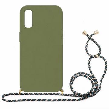 Eco Case mit Kordel iPhone X  XS - Military Green
