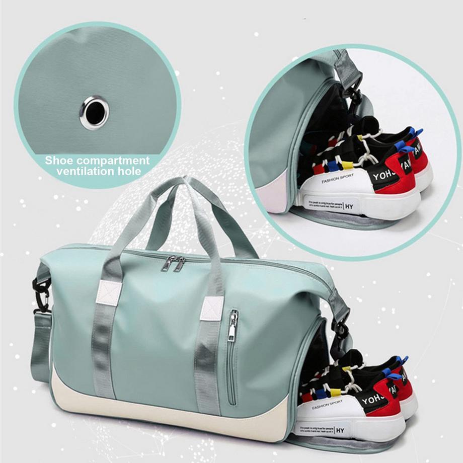 Only-bags.store Sac de sport avec compartiment à chaussures et compartiment humide  