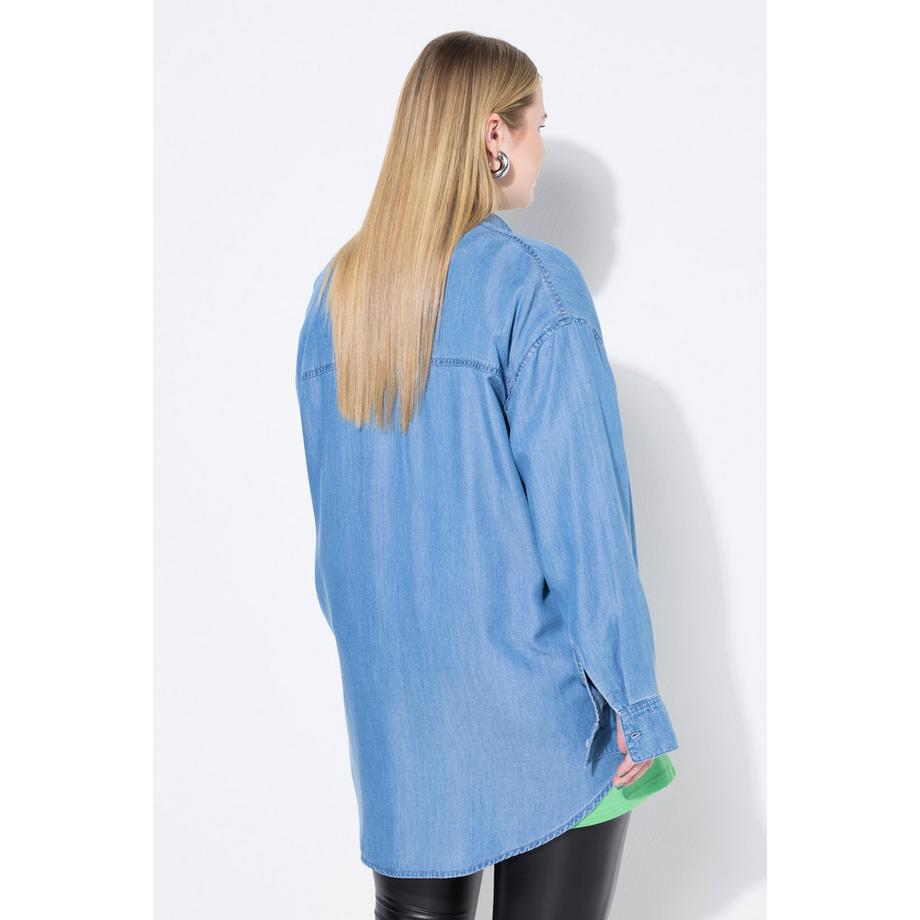 Studio Untold Hemd in Jeansoptik Lyocell  