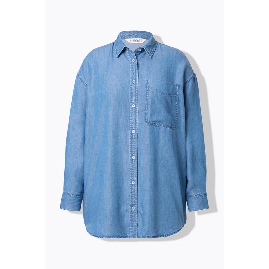 Studio Untold Hemd in Jeansoptik Lyocell  