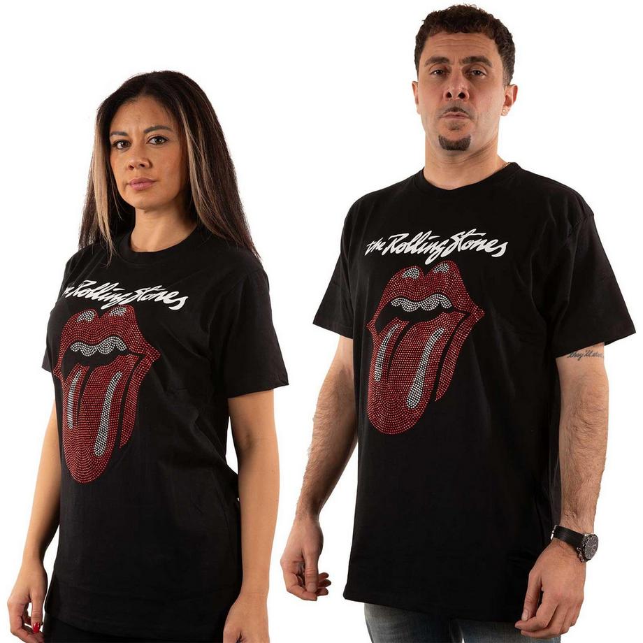 The Rolling Stones Logo Strass T-Shirt  