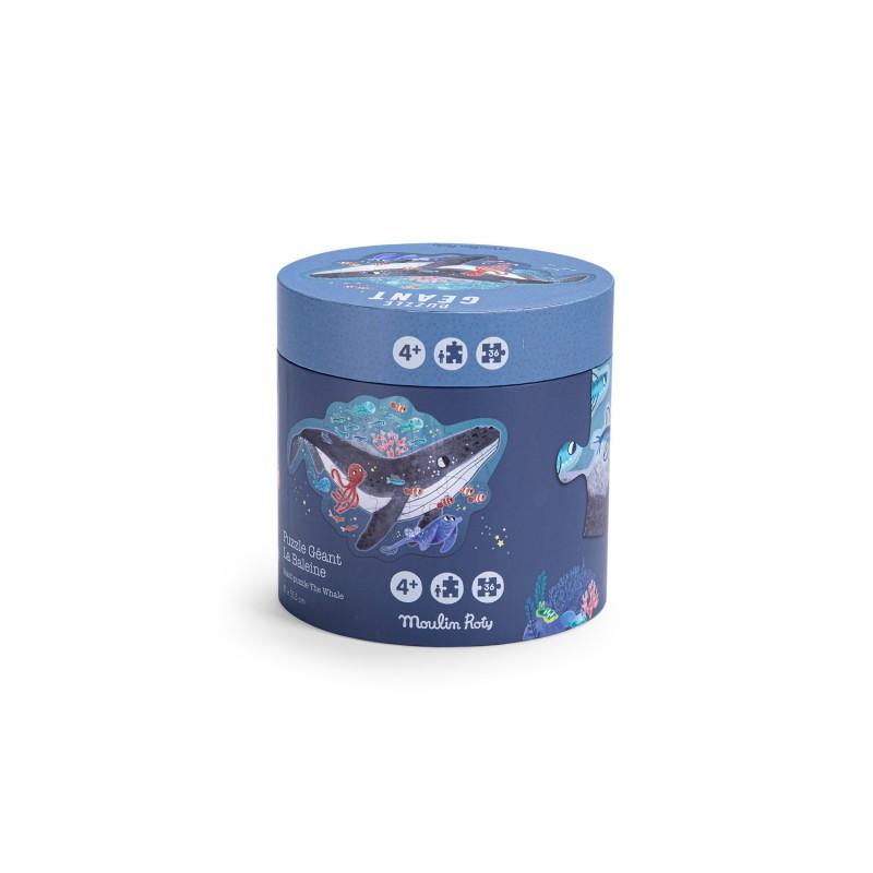 Moulin Roty  Puzzle géant baleine (36 pièces), Les Aventures de Paulie, Moulin Roty 