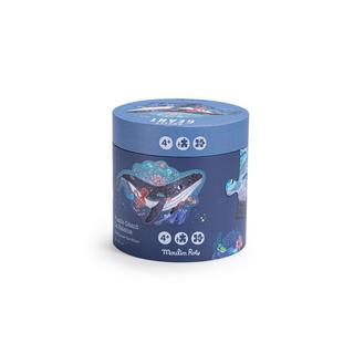 Moulin Roty  Puzzle géant baleine (36 pièces), Les Aventures de Paulie, Moulin Roty 